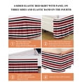 thumbnail image 6 of Red Black Bed Skirt White Stripe Bed Skirts King Size 16 Inch Drop, Wrap Around Dust Ruffle&nbsp;Bedskirt with Adjustable Elastic Belt for Queen Size Beds, 6 of 7