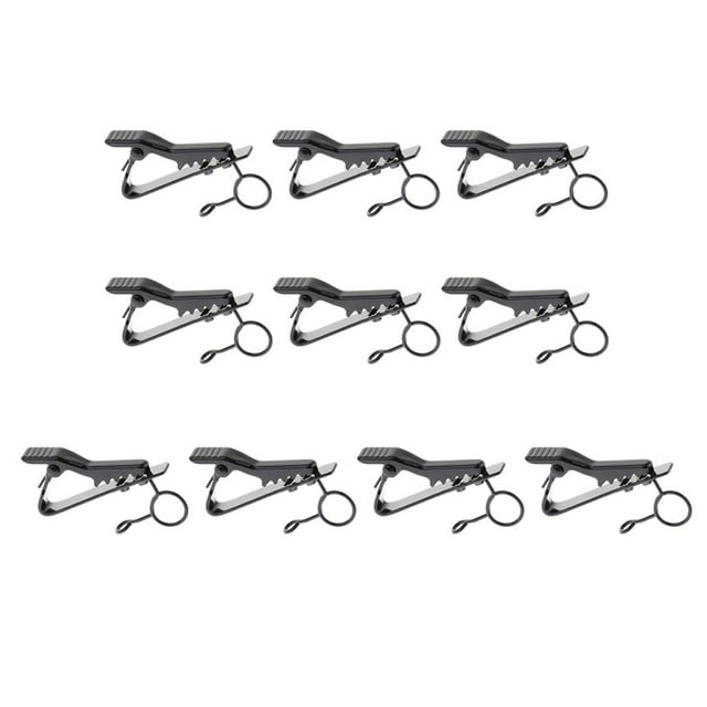 Clip redondo de 10 piezas para micrófono Abrazaderas negras / 8,5 mm 7.5mm Yuyangstore Clip de solapa para micrófono