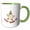 Green/White, variant on 3drose, Cute Image of Chicken with Text of Just Wing It, 11oz Mug
