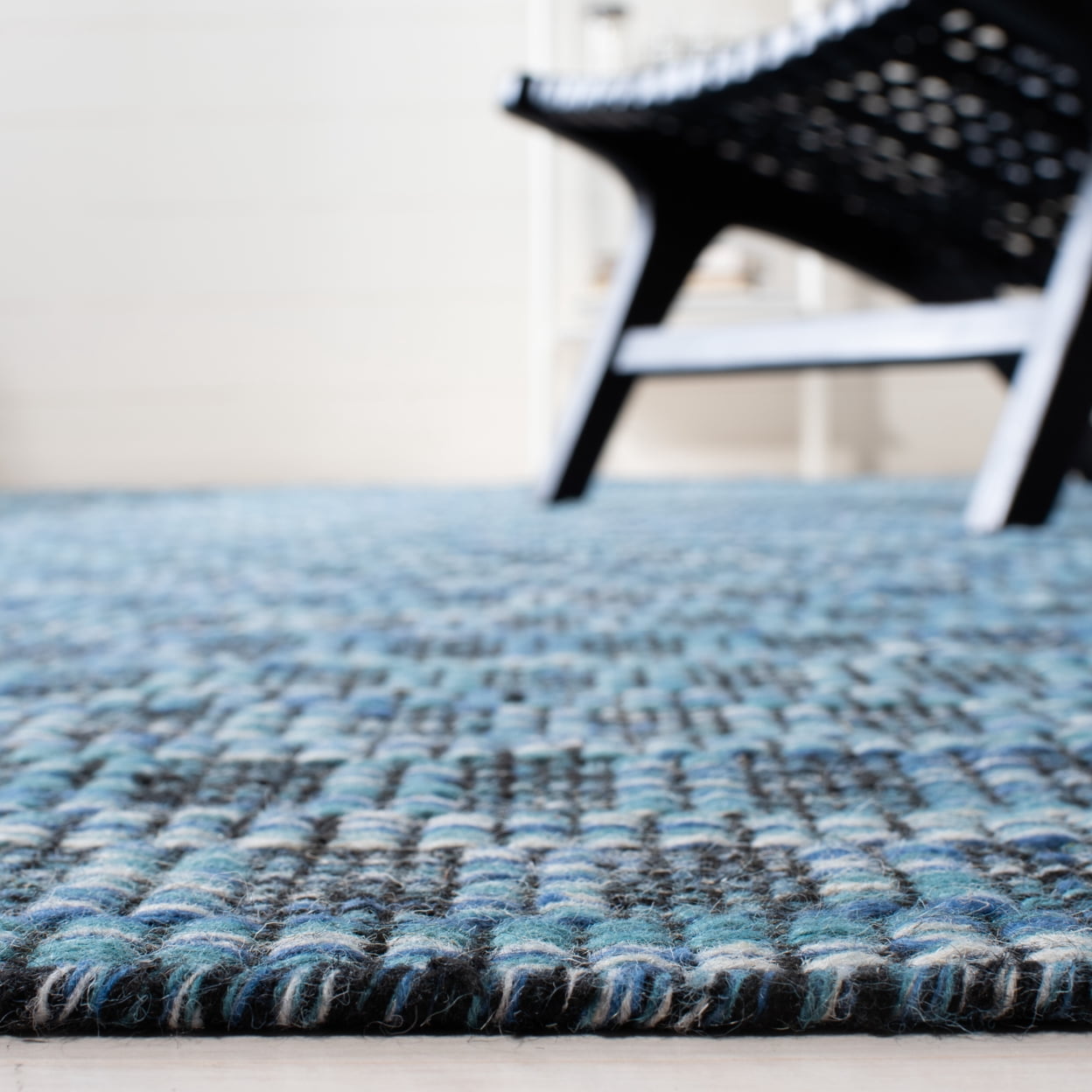 SAFAVIEH Kilim Ottoline Geometric Area Rug, Blue/Black, 5' x 8'