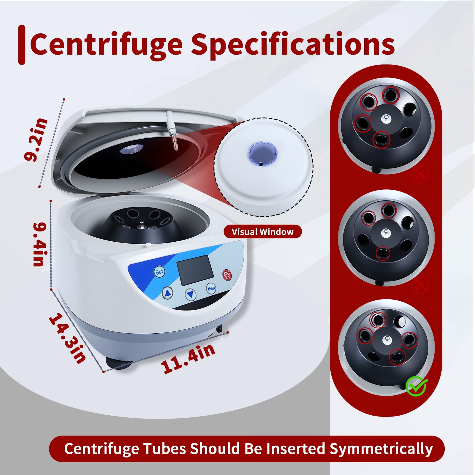 Lab PRP Benchtop Centrifuge with LCD Display, LCD Digital Desktop Lab Centrifuge Lab Centrifuges, for Industrial Mfg&Others Impurity Separation