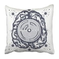 thumbnail image 1 of RYLABLUE Brain And Labyrinth Tattoo Symbol Of Philosophy Artificial Intelligence Psychology Pillowcase 16x16 inch, 1 of 1