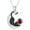January(Garnet), variant on AOBOCO Black Cat Birthstone Necklace Cat on Moon Pendant Necklace Jewelry Gift for Women