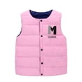 thumbnail image 3 of GYRATEDREAM Toddler Boys Girls Lightweight Down Vest Kids Winter Warm Button Sleeveless Vest Outwear Children Reversible Puffer Jacket Coat for 4-10 Years, 3 of 5