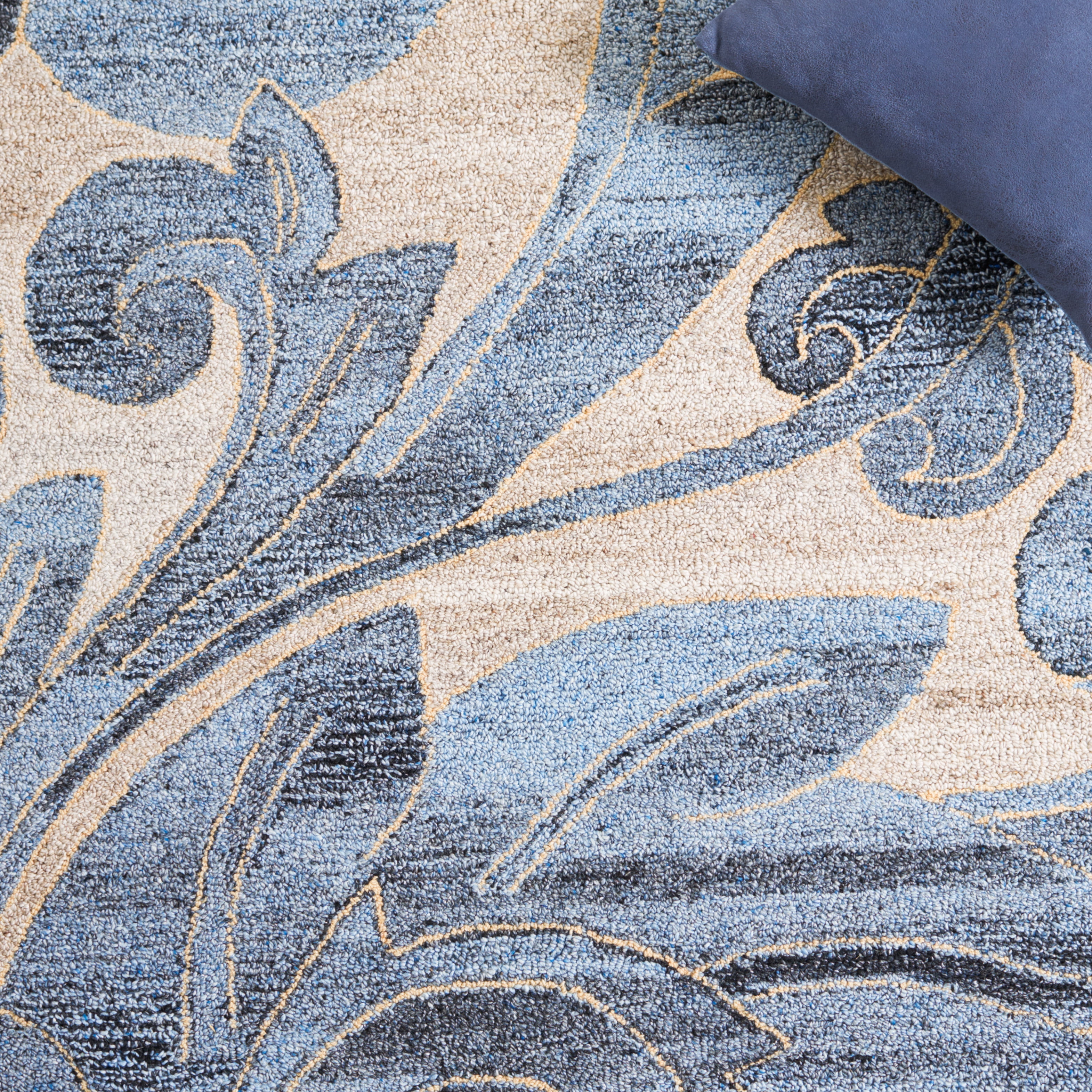 SAFAVIEH Abstract Parker Floral Runner Rug, Beige/Blue, 2'3" x 8'