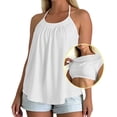 thumbnail image 3 of Tank Tops with Built in Bras for Women, Loose Fit Flowy Cami Top,L, 3 of 8