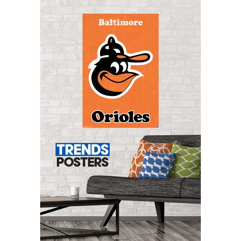 MLB Baltimore Orioles - Retro Logo Premium Poster and Poster Mount Bundle 