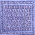 thumbnail image 1 of Ahgly Company Machine Washable Indoor Square Persian Blue Traditional Area Rugs, 5' Square, 1 of 4