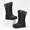 thumbnail image 4 of Pennysue Women's Mid-Calf Snow Boots Black Warm Faux Fur Lined Winter Boots Insulated 6M, 4 of 7