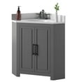 thumbnail image 6 of Twin Star Home Corner Bathroom Vanity, Antique Gray, 6 of 7