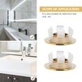 thumbnail image 3 of Viveous 2Pcs Overflow Ring Cover Bathroom Basin Water Hole Insert Trim Ring Round Overflow Drain Cap for Bathroom Kitchen Supplies, 3 of 10