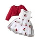 thumbnail image 1 of Odeerbi 9M-4Y Niñas Outfits de Verano Floral Tank Vestido Con Bolero Shrugs Set de Dos Piezas Princesa de Manga Larga Cardigan Tulle Vestido Set, 1 of 7