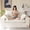 Beige, variant on BYBYME Boneless Couch Sofa,Thick Corduroy Loveseat Bean Bag Chair Upholstered 2 Steater Sofa Couch with Deep Seating,Sofa in a Box or Bedroom Office Apartment,No Assembly,Pink