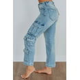 thumbnail image 2 of Tracey Hidden Cargo Jeans - Light Wash, 2 of 6