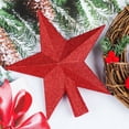 thumbnail image 6 of Glitter Star Tree Topper - 8" Christmas Red Decorative Holiday Bethlehem Star Ornament, 6 of 6