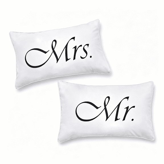 ARLAJO 2Pcs Mr and Mrs Pillow Cases,His and Hers Couples Pillowcases,Romantic Anniversary Engagement Christmas Wedding Gifts for the Couple,Bride Shower Gifts Ideas