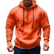 thumbnail image 1 of Sudadera con capucha para hombre, con estampado de bolsillo, media cremallera, cordón ajustable, informal, deportiva, de manga larga, blusa de poliéster, 1 of 5