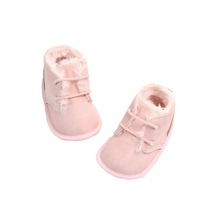 

Diconna Winter Infants Shoes Plush Sneaker Walking Soft-Soled Non-Slip Leopard Birthday Gift