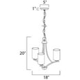 thumbnail image 3 of 20033SWSBR Maxim Lighting Deven - 3 Light Mini Chandelier In Modern Style-20 Inches Tall and 18 Inches Wide-Satin Brass Finish, 3 of 5