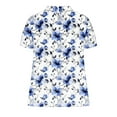 thumbnail image 4 of Économies en Liquidation! BEFOKA Hauts Grande Taille pour Femmes en Liquidation, Blouse Décontractée d'Été T-shirt pour Femmes, Mode Décontractée pour Femmes Manches Courtes Raccourcies Imprimées Blouse Ample, 4 of 5