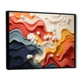 thumbnail image 3 of Designart "Elegance in Colorful Ripple Harmony I" Oversized Fractal Framed Wall Art - Modern Multicolor Abstract Living Room Framed Canvas Art, 3 of 7