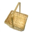 thumbnail image 2 of Garden Winds Natural Swing Handle Bamboo Basket - Square 8in, 2 of 4