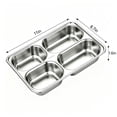 thumbnail image 2 of Deep Stainless Steel Lunch Box with Lid, Divided Sections, Stackable, Dishwasher Safe, for Adults,, Camping, Meal Prep, 2 of 5