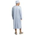 thumbnail image 5 of HULIJA Men's Henley Sleep Shirt Nightgown Striped Big&Tall Long Sleeve Nightshirt with Night Hat Type B L, 5 of 6
