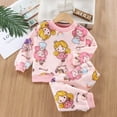 thumbnail image 2 of Boys Pajamas Flannel Homewear Cartoon Warm Long Sleeve Pullover And Pants Sleepwear Pajama Set Size 18-24 M, 2 of 3