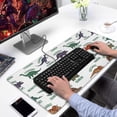 thumbnail image 2 of Long Mouse Pads for Desk,White Cartoon Dinosaurs Names Pattern Desk Mats on Top Of Desks, Desk Mouse Pad Extra Large with 3mm Non-Slip Base and Stitched Edge for Gaming,Office,Work,Home 31.5"x15.7", 2 of 6