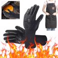 thumbnail image 1 of Guantes de Cocina de Silicona Antideslizantes, Guantes de Barbacoa, 2 Guantes de Cocina Antideslizantes Negro, 1 of 4