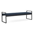 thumbnail image 1 of Gansett Reception Waiting Room Steel 3-Seat Bench / Black Steel / Blue, 1 of 5