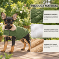 Solid ArmyGreen Medium Dog Winter Coat Cold Weather Plaid Jacket ...