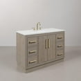 thumbnail image 3 of Water Creation  48" Wood Single Bathroom Vanity in Gray Oak/Gold, 3 of 11