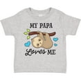 thumbnail image 3 of Inktastic My Papa Loves Me with Sloth and Hearts Boys or Girls Toddler T-Shirt, 3 of 5