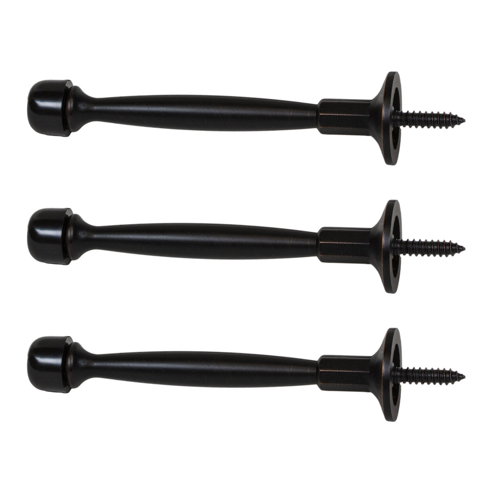 4" Metal Rigid Door Stop Oil Rubbed Bronze, 1, 3, 10 Pack