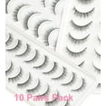 thumbnail image 6 of False Eyelashes Natural Look 10mm Short Very Small False Lashes Wispy with 0.10mm Thin Band Every Day Naturales Fake Eye Lash Strips 10 Pairs Pack(FR105), 6 of 6