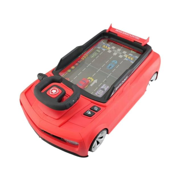 Juguete del volante, juego de conducción de aventuras, desarrollo de juguetes educativos de aprendizaje simulado para niños de 3, 4, 5 y 6 años Rojo