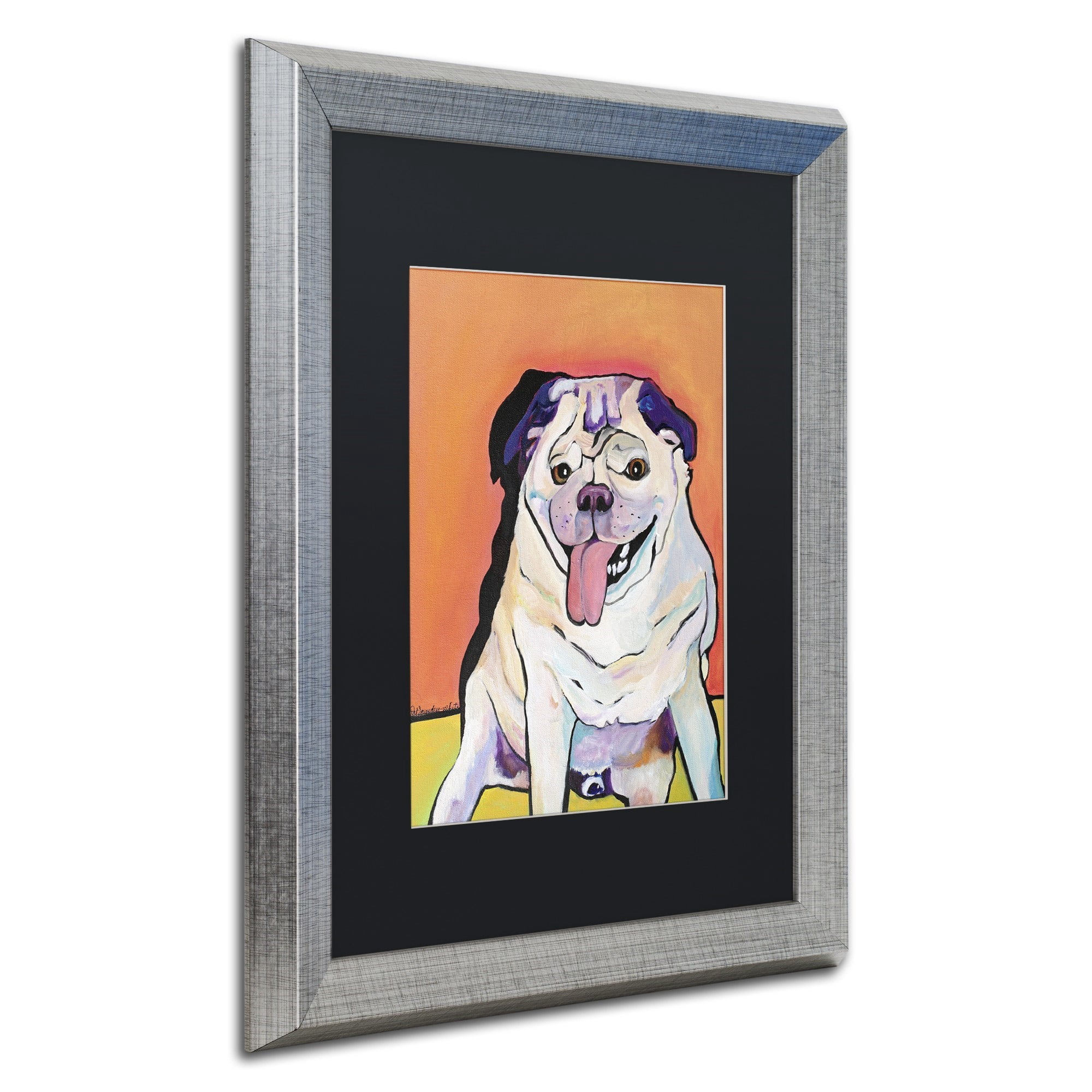 Trademark Fine Art "Conan" Canvas Art by Pat Saunders-White, Black Matte, Silver Frame