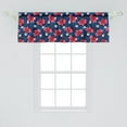thumbnail image 2 of Ambesonne Navy and Blush Window Valance, Exotic Hibiscus Art, 54" X 18", Navy Blue Dark Coral, 2 of 3