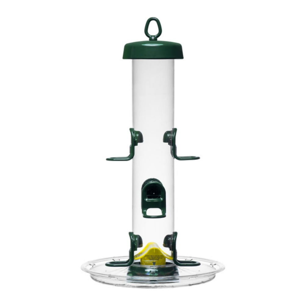 Brome Tube Solution 200 3.4 Pound Detachable Cover Polycarbonate Tube 6 Seed Ports Bird Feeder