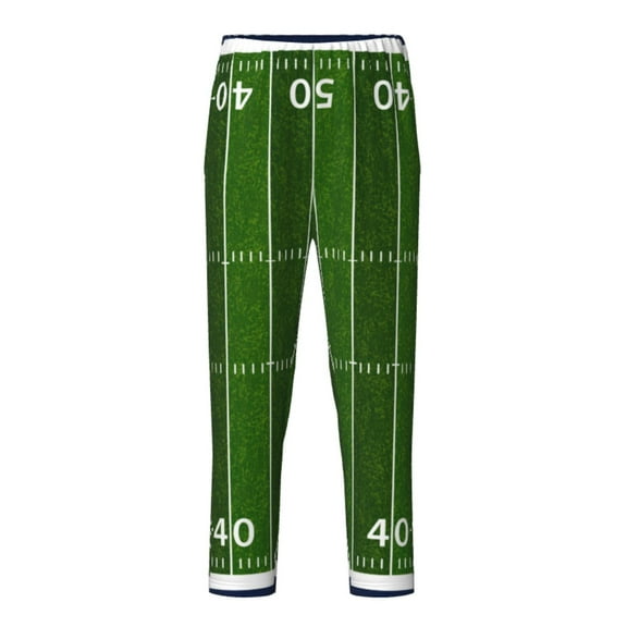 Xecao American Football Field Print Teenagers' Pajama Pants Long Sleep Pants Soft Elastic Waist Pajama Bottoms Elastic waist with 2 Pockets 5-16 Years-XS(5-6)