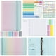 thumbnail image 1 of A6 Gradient Macaron Binder Hand Ledger Notebook PU Libro de Hojas Sueltas Libro de Presupuesto en Efectivo con Bolsa con Cremallera, Verde Rosa, 1 of 5