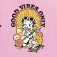 thumbnail image 5 of Wild Bobby, Betty Boop Good Vibes Only Betty Boop Unisex Hoodie Sweatshirt, Light Pink, Small, 5 of 5