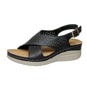 Hoshose Orthopedic Sandals for Women Open Toe Wide Width Beach Sandals