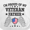 thumbnail image 4 of Inktastic I'm Proud of My Veteran Father with Shield Boys or Girls Baby Bib, 4 of 4