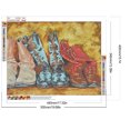 thumbnail image 2 of Pintura de diamante 5D DIY Kit de botas con taladro cuadrado completo decoración del hogar arte artesanal 50x40cm, 2 of 9