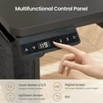 thumbnail image 3 of SEDETA Black Standing Desk, L Shaped Desk with Electric Adjustable Height, Home Office Desk with Wood Drawers & Power Outlets, Gaming Desk with LED Lights & Keyboard Tray, 63" × 53" Stand Up Desk, 3 of 9
