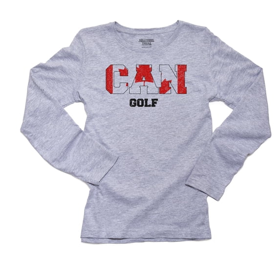 Canada Golf - Olympic Games - Rio - Flag Women's Long Sleeve Grey T-Shirt
