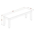 thumbnail image 4 of East West Furniture 6 Piece Dining Set- A Rectangle Dining Table and 4 Kitchen Chairs with a Bench, Cappuccino (Seats Option) LYFD6-CAP-W, 4 of 5